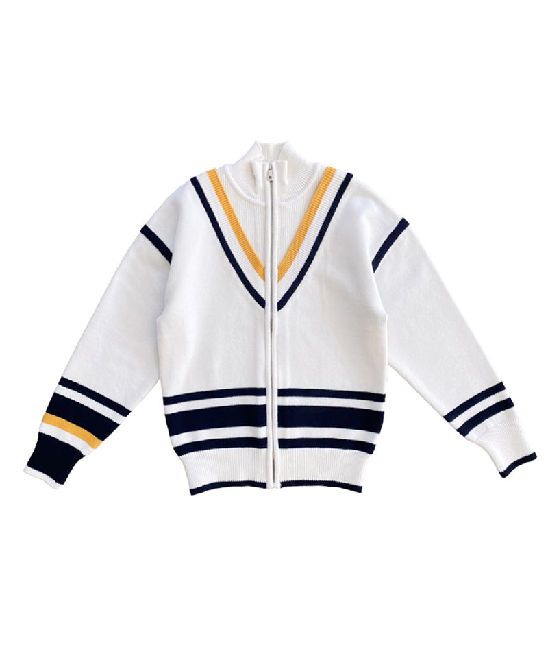 W ZIP UP KNIT(WHITE) _ R21WCS01WH