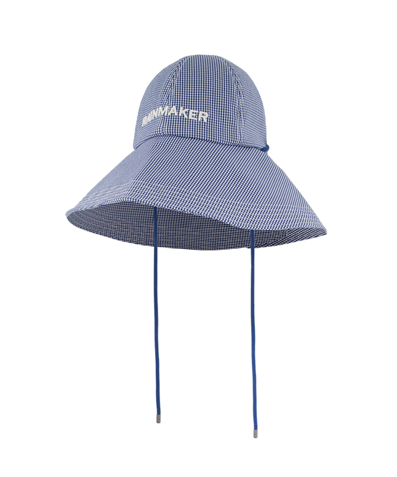 CHECK BONNET HAT (BLUE) _ R20UHB03BL